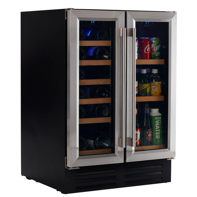 Smith & Hanks Dual Zone Stainless Steel Under Counter Wine and Beverage Cooler BEV116D RE100055