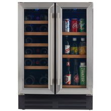 Load image into Gallery viewer, Smith &amp; Hanks Dual Zone Stainless Steel Under Counter Wine and Beverage Cooler BEV116D RE100055
