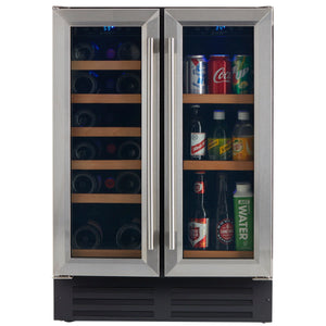 Smith & Hanks Dual Zone Stainless Steel Under Counter Wine and Beverage Cooler BEV116D RE100055