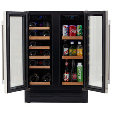 Load image into Gallery viewer, Smith &amp; Hanks Dual Zone Stainless Steel Under Counter Wine and Beverage Cooler BEV116D RE100055