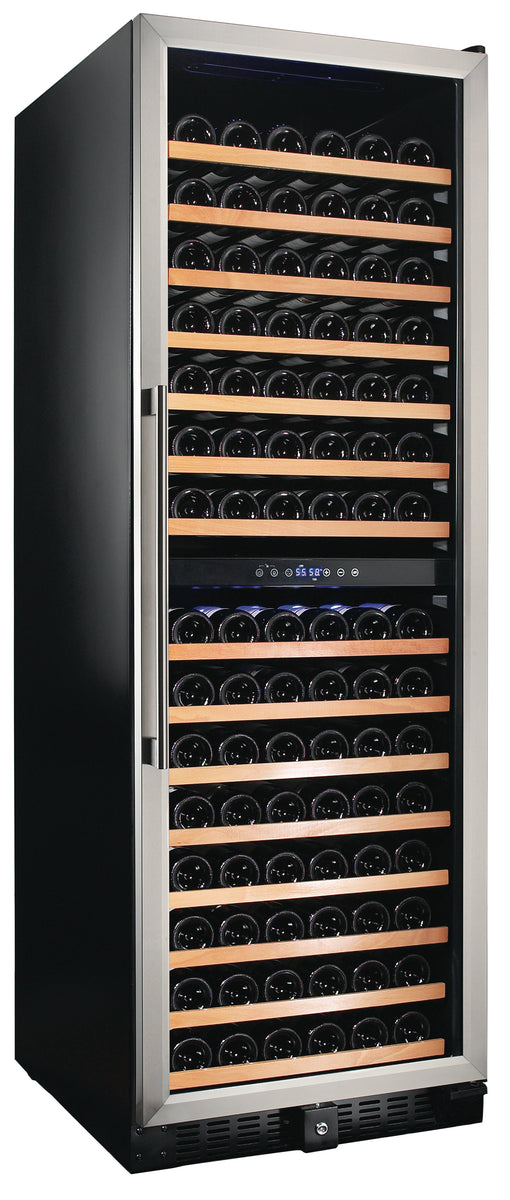 Smith & Hanks 166 Bottle Dual Zone Wine Cooler, Stainless Steel