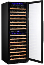 Load image into Gallery viewer, Smith &amp; Hanks 166 Bottle Dual Zone Wine Cooler, Smoked Black Glass Door RW428DRG RE100017