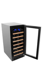 Load image into Gallery viewer, Smith &amp; Hanks 34 Bottle Single Zone Wine Cooler, Stainless Steel Door Trim RW88SR RE100007