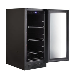 Whynter Built-in Black Glass 80-can capacity 3.4 cu ft. Beverage Refrigerator BBR-801BG