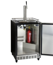 Load image into Gallery viewer, Kegco 24" Wide Single Tap Stainless Steel Commercial Built-In Right Hinge Digital Kegerator with Kit HK38BSC-1