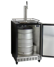 Load image into Gallery viewer, Kegco 24" Wide Single Tap Stainless Steel Commercial Built-In Right Hinge Digital Kegerator with Kit HK38BSC-1
