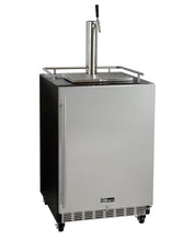 Load image into Gallery viewer, Kegco 24" Wide Single Tap Stainless Steel Commercial Built-In Right Hinge Digital Kegerator with Kit HK38BSC-1