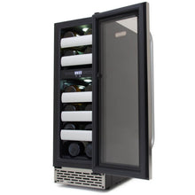 Load image into Gallery viewer, Whynter Elite 17 Bottle Seamless Stainless Steel Door Dual Zone Built-in Wine Refrigerator BWR-171DS