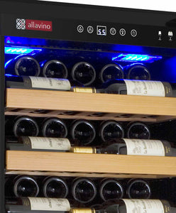 Allavino 24" Wide Vite II 99 Bottle Single Zone Black Right Hinge Wine Refrigerator AO YHWR115-1BR20