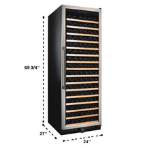 Load image into Gallery viewer, Smith &amp; Hanks 166 Bottle Single Zone Wine Cooler, Stainless Steel Door Trim RW428SR RE100003