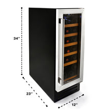 Load image into Gallery viewer, Smith &amp; Hanks 19 Bottle Single Zone Wine Cooler, Stainless Steel Door Trim RW58SR RE100005