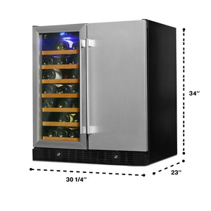 Smith & Hanks Wine and Beverage Cooler, Stainless Steel Door Trim BEV176SD RE100050