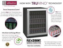 Load image into Gallery viewer, Allavino 24&quot; Wide FlexCount II Tru-Vino Stainless Steel Right Hinge Beverage Center AO VSBC24-SR20