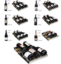 Load image into Gallery viewer, Allavino 15&quot; Wide FlexCount II Tru-Vino Technology 30 Bottle Dual Zone Black Wine Refrigerator AO VSWR30-2BR20