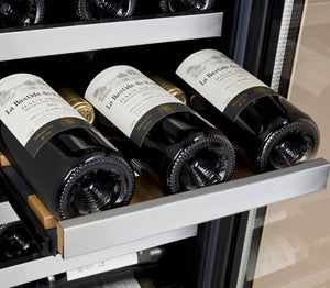 Allavino 15" Wide FlexCount II Tru-Vino 30 Bottle Dual Zone Stainless Steel Right Hinge Wine Refrigerator AO VSWR30-2SR20