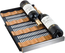 Load image into Gallery viewer, Allavino 15" Wide FlexCount II Tru-Vino 30 Bottle Single Zone Stainless Steel Right Hinge Wine Refrigerator AO VSWR30-1SR20
