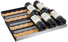 Load image into Gallery viewer, Allavino 24&quot; Wide FlexCount II Tru-Vino Series 56 Bottle Single Zone Stainless Steel Left Hinge Wine Refrigerator AO VSWR56-1SL20