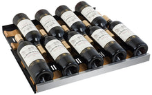Load image into Gallery viewer, Allavino 24&quot; Wide FlexCount II Tru-Vino 56 Bottle Single Zone Stainless Steel Right Hinge Wine Refrigerator AO VSWR56-1SR20