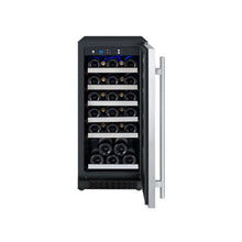 Load image into Gallery viewer, Allavino 15" Wide FlexCount II Tru-Vino 30 Bottle Single Zone Stainless Steel Right Hinge Wine Refrigerator AO VSWR30-1SR20