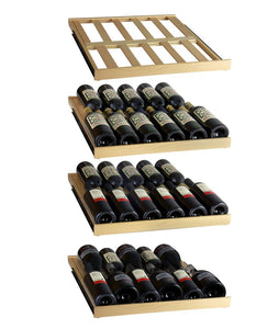 Allavino 24" Wide FlexCount Classic II Tru-Vino 174 Bottle Single Zone Stainless Steel Left Hinge Wine Refrigerator AO YHWR174-1SL20