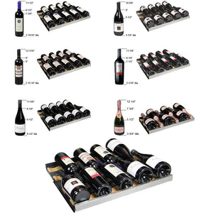 Allavino 24" Wide FlexCount II Tru-Vino 56 Bottle Dual Zone Black Left Hinge Wine Refrigerator AO VSWR56-2BL20