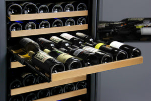 Allavino 24" Wide FlexCount II Tru-Vino 177 Bottle Single Zone Black Right Hinge Wine Refrigerator AO VSWR177-1BR20