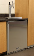 Load image into Gallery viewer, Kegco 24" Wide Triple Tap Stainless Steel Commercial Built-In Left Hinge Kegerator with Kit HK38BSC-L-3
