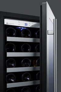 Summit 15" Wide Built-In Wine Cellar Ultra thin tinted door with seamless stainless steel trim CL15WCCSS