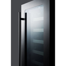 Load image into Gallery viewer, Summit 15&quot; Wide Built-In Wine Cellar Ultra thin tinted door with seamless stainless steel trim CL15WC