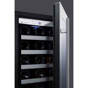 Summit 15" Wide Built-In Wine Cellar Ultra thin tinted door with seamless stainless steel trim CL15WC