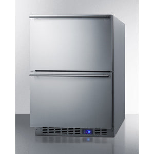 Summit 24" Wide Built-In 2-Drawer All-Freezer Panel-ready drawer fronts let you create your own custom look CL2F249
