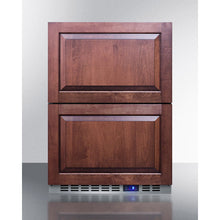 Load image into Gallery viewer, Summit 24&quot; Wide Built-In 2-Drawer All-Freezer Panel-ready drawer fronts let you create your own custom look CL2F249