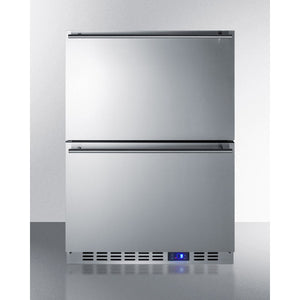Summit 24" Wide Built-In 2-Drawer All-Freezer Panel-ready drawer fronts let you create your own custom look CL2F249