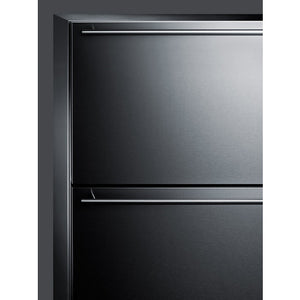 Summit 24" Wide Built-In 2-Drawer All-Refrigerator Panel-ready drawer fronts let you create your own custom look CL2R248