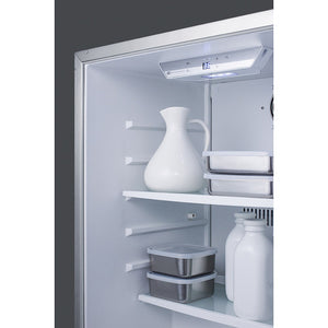 Summit 24" Wide Built-In Outdoor All-Refrigerator Door shelves included for easy storage CL68ROS