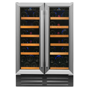 Smith & Hanks 40 Bottle Dual Zone Wine Cooler, Stainless Steel Door Trim RW116D RE100008