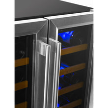 Load image into Gallery viewer, Smith &amp; Hanks 40 Bottle Dual Zone Wine Cooler, Stainless Steel Door Trim RW116D RE100008