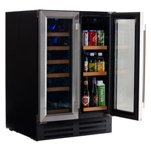 Load image into Gallery viewer, Smith &amp; Hanks Dual Zone Stainless Steel Under Counter Wine and Beverage Cooler BEV116D RE100055