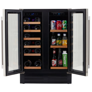 Smith & Hanks Dual Zone Stainless Steel Under Counter Wine and Beverage Cooler BEV116D RE100055