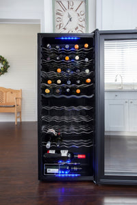 Koolatron Spacious 50 bottle Dual Zone Adjustable Wine Fridge WC50