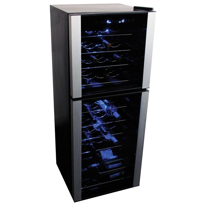 Koolatron 45 bottle Wine Cellar Elite Series Dual Zone Wine Fridge WC45