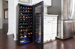 Koolatron Spacious 50 bottle Dual Zone Adjustable Wine Fridge WC50