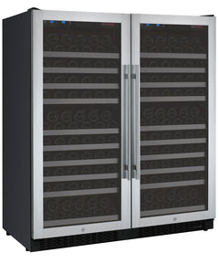 Allavino 47" Wide FlexCount II Tru-Vino 256 Bottle Dual Zone Stainless Steel Side-by-Side Wine Refrigerator BF 2X-VSWR128-1S20