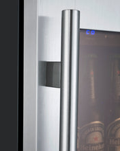 Load image into Gallery viewer, Allavino 15&quot; Wide FlexCount II Tru-Vino Stainless Steel Right Hinge Beverage Center AO VSBC15-SR20