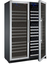 Load image into Gallery viewer, Allavino 47&quot; Wide FlexCount II Tru-Vino 354 Bottle Dual Zone Stainless Steel Side-by-Side Wine Refrigerator BF 2X-VSWR177-1S20