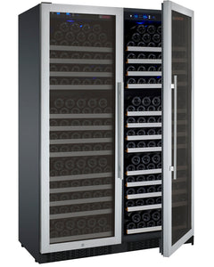 Allavino 47" Wide FlexCount II Tru-Vino 354 Bottle Dual Zone Stainless Steel Side-by-Side Wine Refrigerator BF 2X-VSWR177-1S20