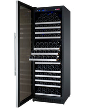 Load image into Gallery viewer, Allavino 24&quot; Wide FlexCount II Tru-Vino 177 Bottle Single Zone Stainless Steel Left Hinge Wine Refrigerator AO VSWR177-1SL20