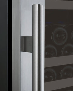 Allavino 24" Wide FlexCount II Tru-Vino 177 Bottle Single Zone Stainless Steel Left Hinge Wine Refrigerator AO VSWR177-1SL20