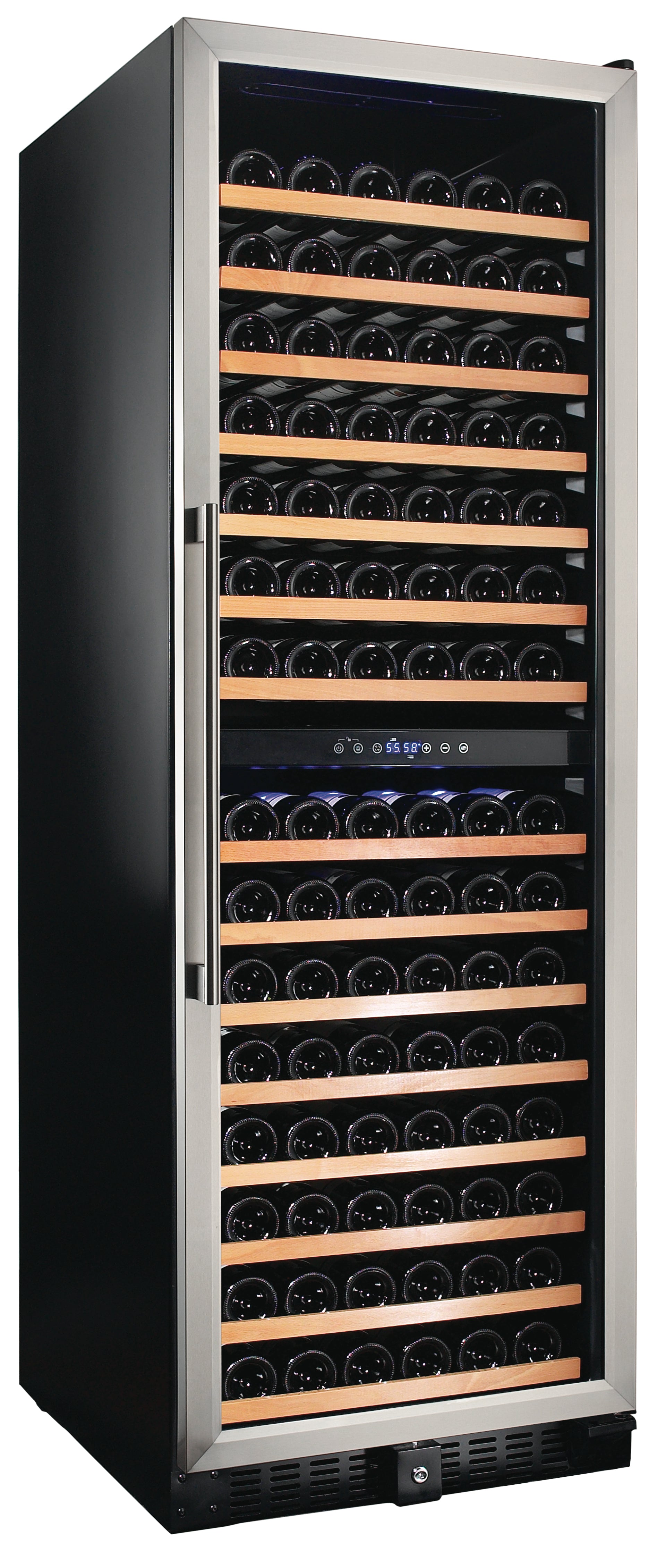 hissikoku Smith & Hanks 166 Bottle Dual Zone Wine Cooler, Stainless Steel