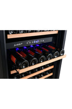 Load image into Gallery viewer, Smith &amp; Hanks 166 Bottle Dual Zone Wine Cooler, Smoked Black Glass Door RW428DRG RE100017